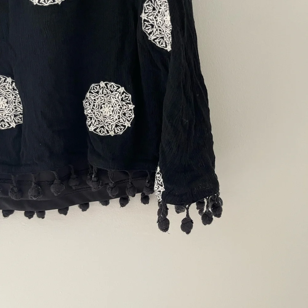 Altar'd State Black Tank Top with White Pattern - Picture 4 of 9